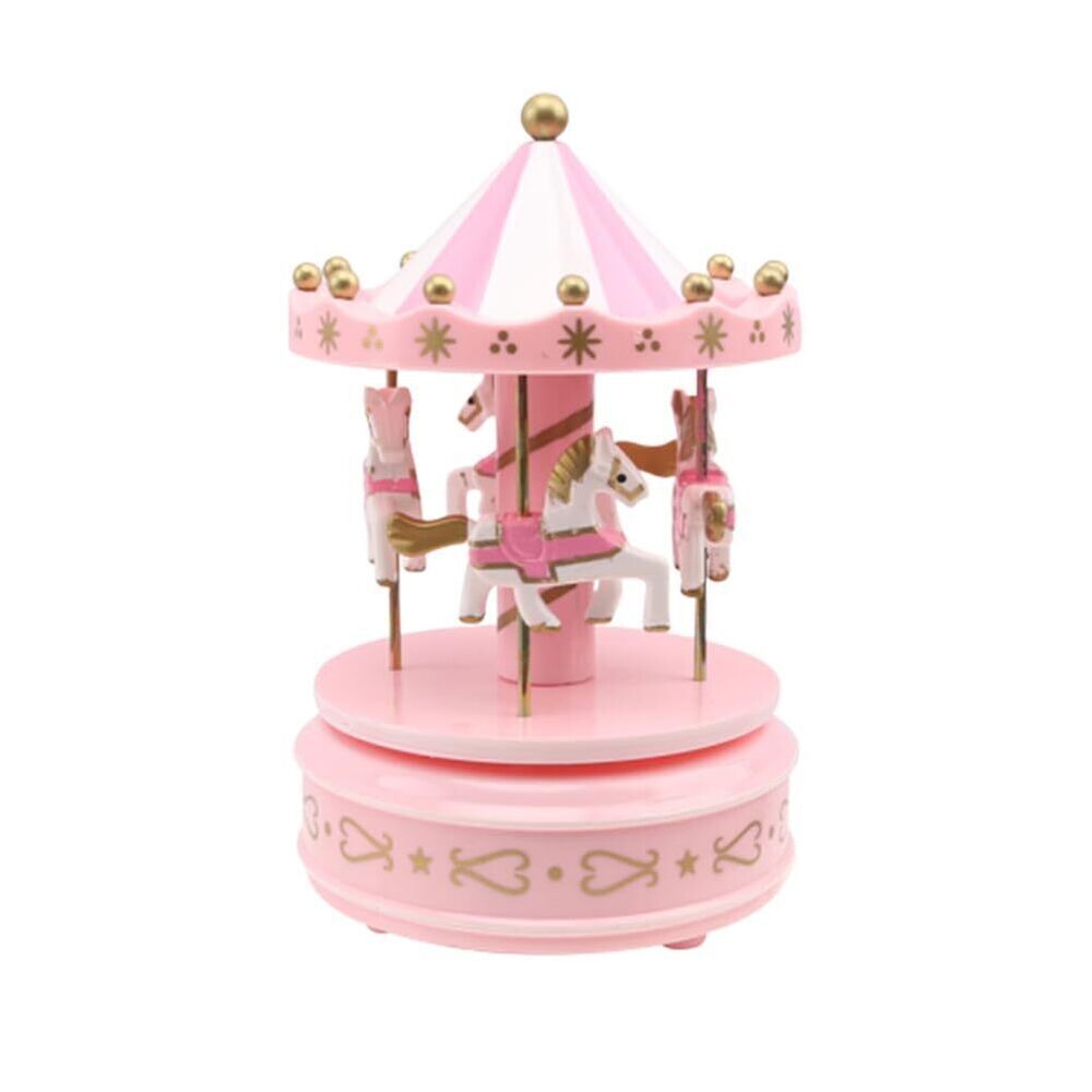 2834 Carousel Musical Case Decor Music Box Present Classical Merry-go-Round